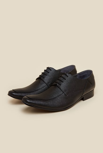 Mochi Black Leather Derby Shoes Mochi Black Leather Derby Shoes
