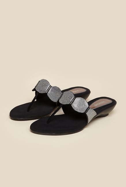 Mochi Silver T-Strap Sandals Mochi Silver T-Strap Sandals