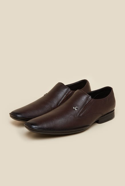 Mochi Brown Leather Slip-Ons Mochi Brown Leather Slip-Ons