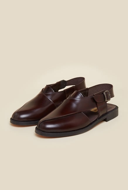 Mochi Brown Leather Formal Sandals Mochi Brown Leather Formal Sandals