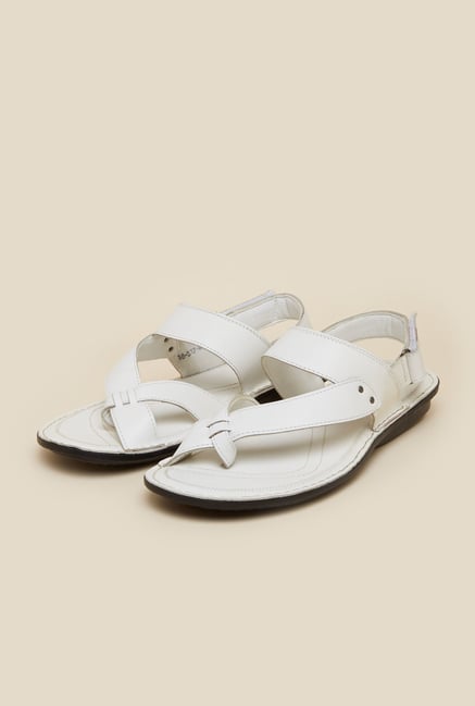Mochi White Leather Sandals Mochi White Leather Sandals