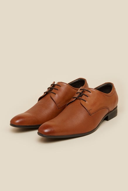 Mochi Tan Leather Derby Shoes Mochi Tan Leather Derby Shoes