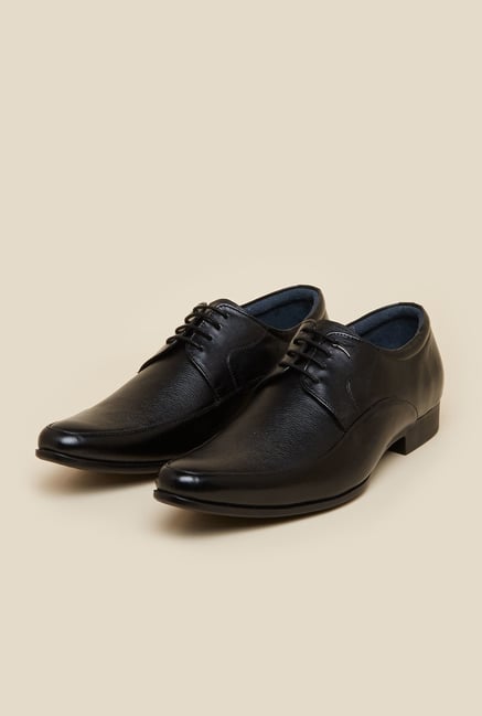 Mochi Black Leather Formal Derby Shoes Mochi Black Leather Formal Derby Shoes