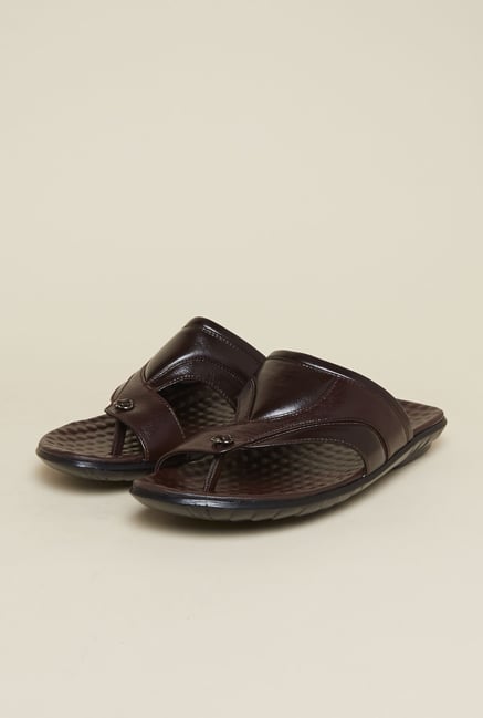 Mochi Brown Leather Toe Ring Sandals Mochi Brown Leather Toe Ring Sandals