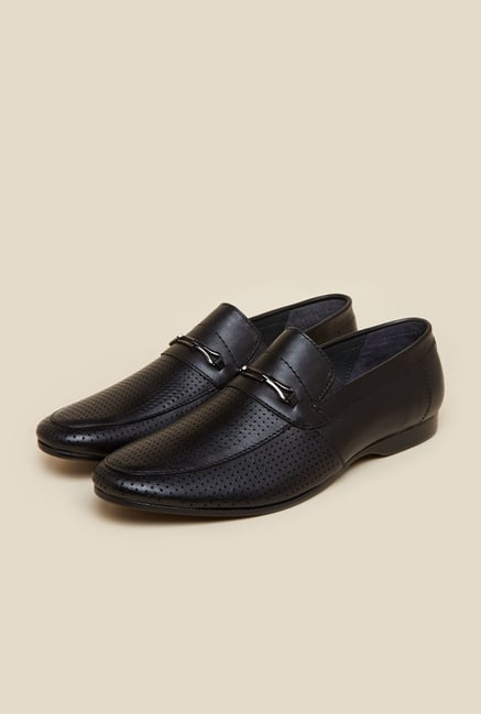 Mochi Black Leather Horsebit Loafers Mochi Black Leather Horsebit Loafers
