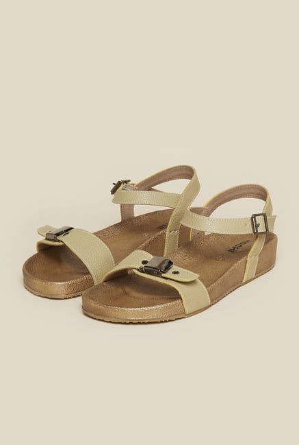Mochi Beige Back Strap Flat Sandals Mochi Beige Back Strap Flat Sandals