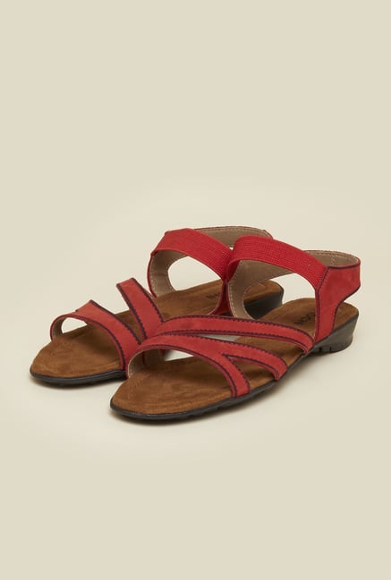Mochi Red Back Strap Sandals Mochi Red Back Strap Sandals