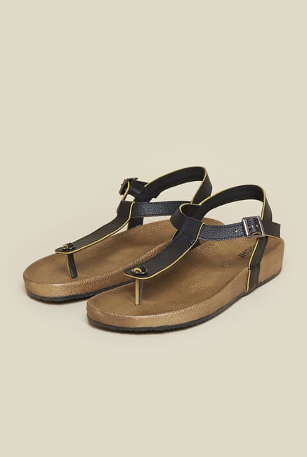 Mochi Black Back Strap Flat Sandals Mochi Black Back Strap Flat Sandals