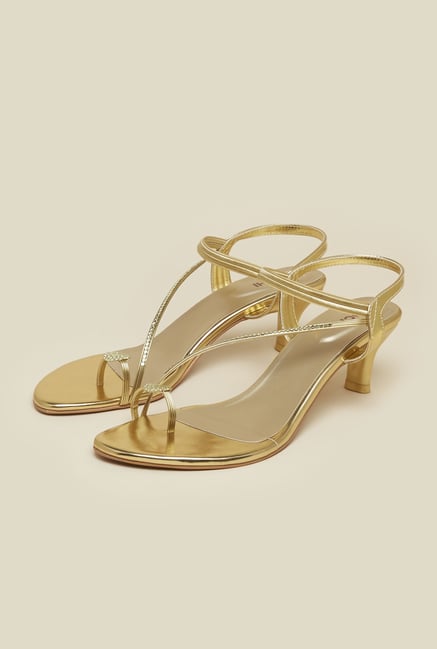 Mochi Gold Diamond Embossed Stilettos Mochi Gold Diamond Embossed Stilettos