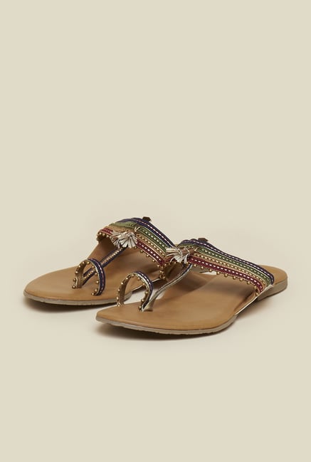 Mochi Multicolor Toe Ring Sandals Mochi Multicolor Toe Ring Sandals