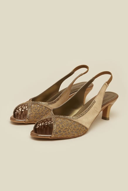 Mochi Antique Gold Back Strap Sandals Mochi Antique Gold Back Strap Sandals
