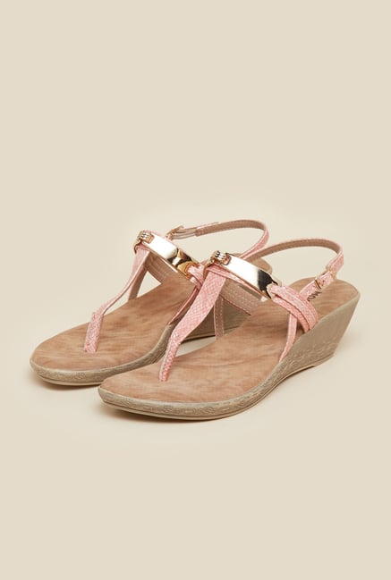 Mochi Peach Wedge Heel Sandals Mochi Peach Wedge Heel Sandals