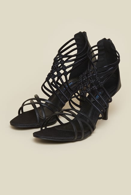 Mochi Black Huarache Stilettos Mochi Black Huarache Stilettos