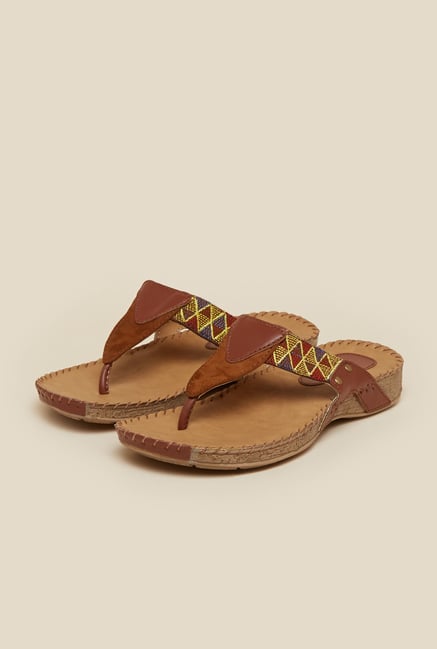 Mochi Brown T-Strap Sandals Mochi Brown T-Strap Sandals