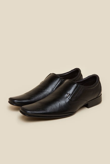 Mochi Black Leather Slip-On Shoes Mochi Black Leather Slip-On Shoes