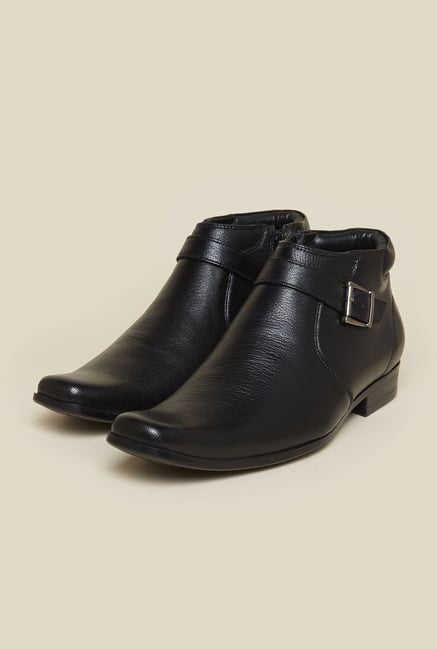 Mochi Black Leather Formal Boots Mochi Black Leather Formal Boots