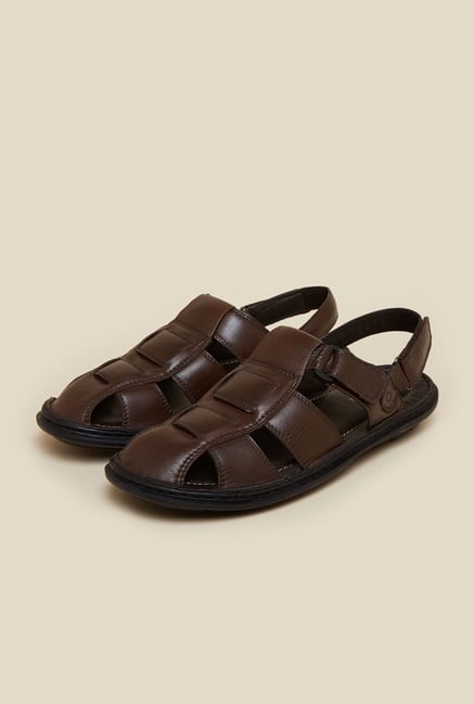 Mochi Brown Leather Fisherman Sandals Mochi Brown Leather Fisherman Sandals