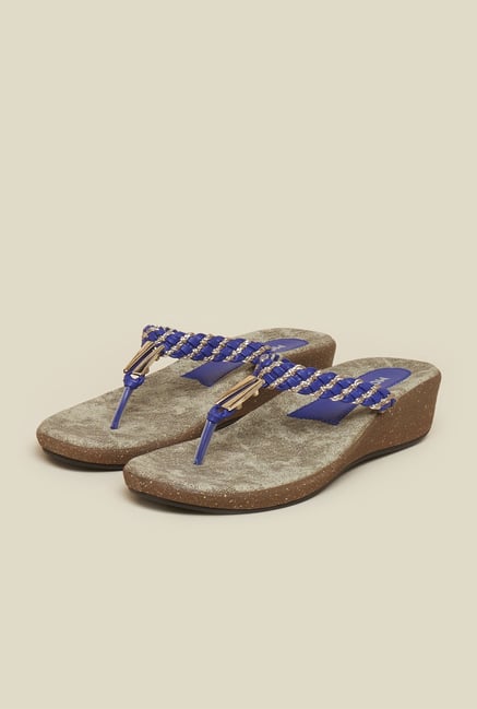 Mochi Blue T-Strap Sandals Mochi Blue T-Strap Sandals