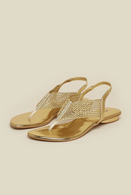Mochi Gold Back Strap Sandals Mochi Gold Back Strap Sandals