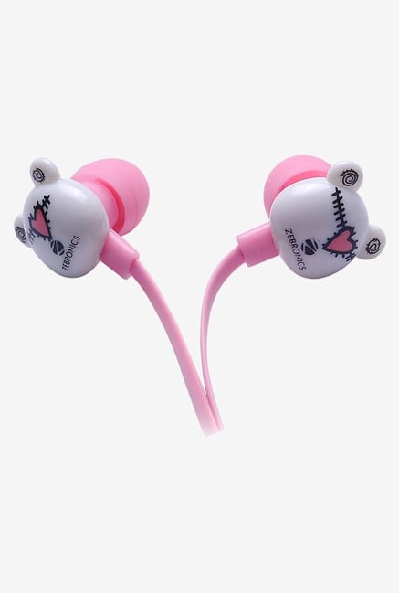 Zebronics Funky Bear In The Ear Headphones Pink Zebronics Funky Bear In The Ear Headphones Pink