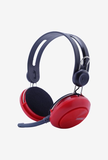 Zebronics Fusion On The Ear Headsets Red Zebronics Fusion On The Ear Headsets Red