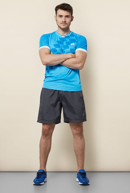 Lotto Dark Grey Solid Shorts Lotto Dark Grey Solid Shorts