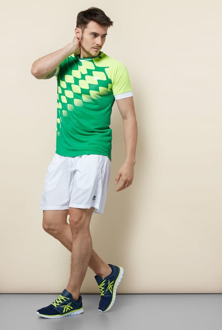 Lotto Lime & Green Printed Sports T Shirt Lotto Lime & Green Printed Sports T Shirt