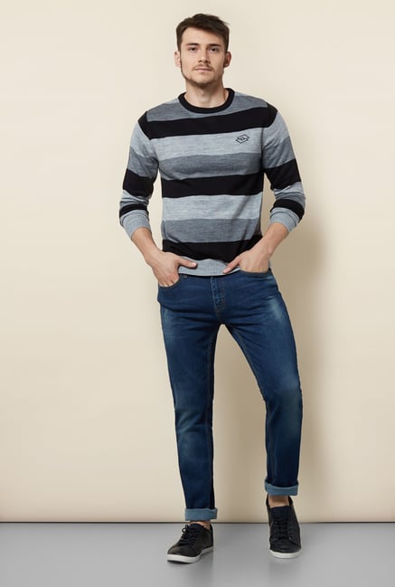 Lotto Grey & Black Striped Sweater Lotto Grey & Black Striped Sweater