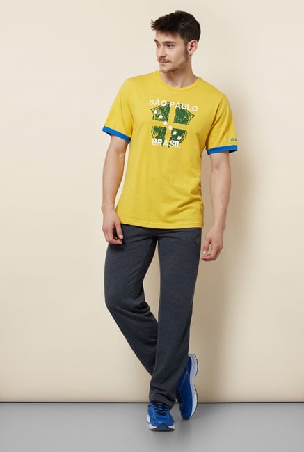 Lotto Yellow Printed Sports T Shirt Lotto Yellow Printed Sports T Shirt