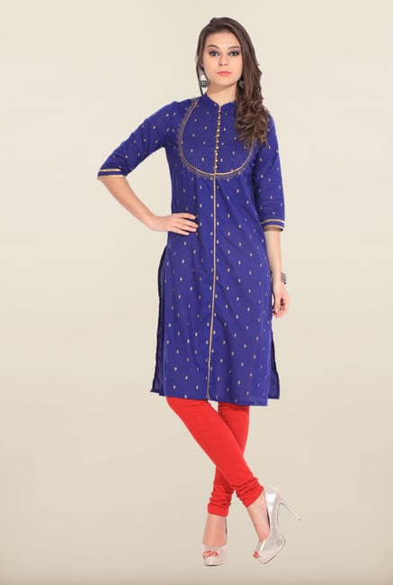 W Blue Cotton Kurta W Blue Cotton Kurta