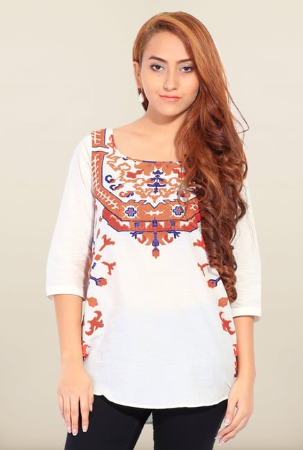 W White Printed Kurti W White Printed Kurti