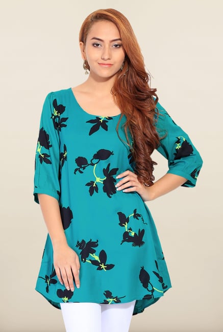 W Teal Printed Kurti W Teal Printed Kurti