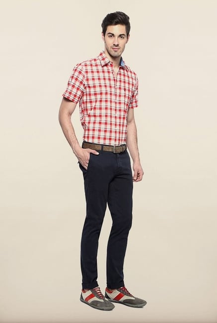 Allen Solly Red Checks Casual Shirt Allen Solly Red Checks Casual Shirt