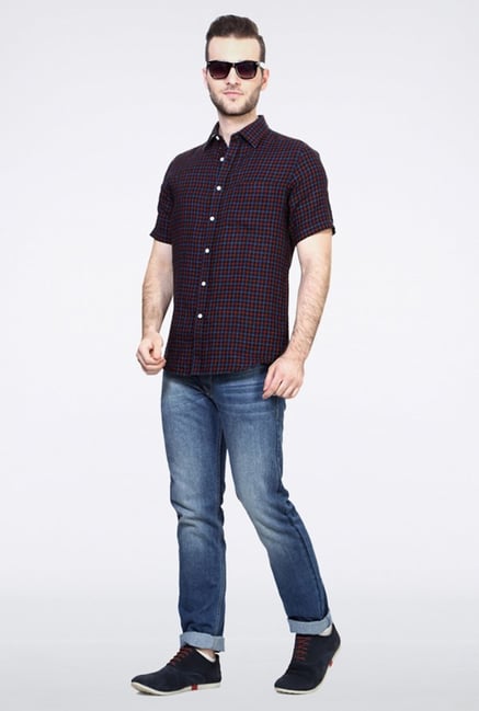 Allen Solly Black Checks Casual Shirt Allen Solly Black Checks Casual Shirt