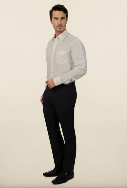 Allen Solly White Solid Casual Shirt Allen Solly White Solid Casual Shirt