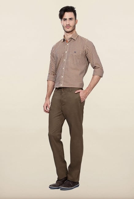 Allen Solly Olive Casual Trouser Allen Solly Olive Casual Trouser