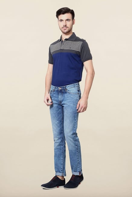 Allen Solly Blue Distressed Jeans Allen Solly Blue Distressed Jeans