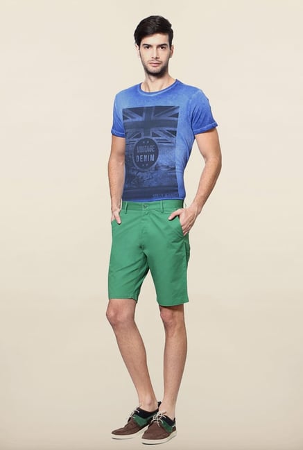 Allen Solly Green Casual Shorts Allen Solly Green Casual Shorts
