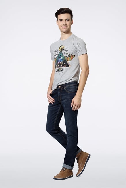 Peter England Navy Solid Jeans Peter England Navy Solid Jeans