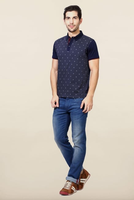 Van Heusen Navy Polo T Shirt Van Heusen Navy Polo T Shirt