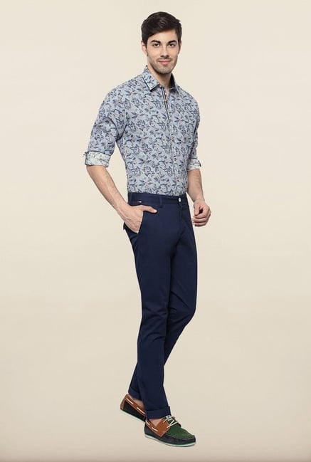 Allen Solly Navy Casual Trouser Allen Solly Navy Casual Trouser