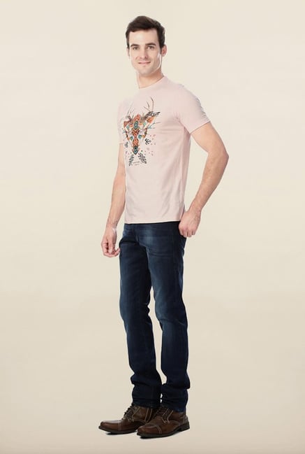 Peter England Pink Graphic T shirt Peter England Pink Graphic T shirt
