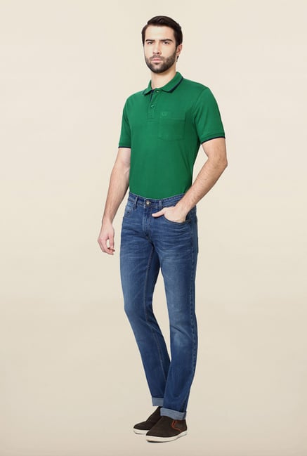Van Heusen Blue Solid Jeans Van Heusen Blue Solid Jeans