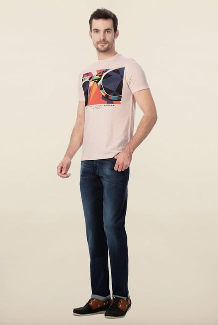 Peter England Pink Graphic T shirt Peter England Pink Graphic T shirt