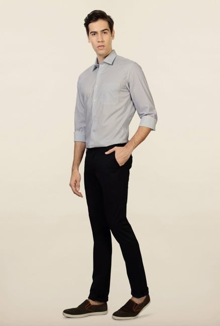 Van Heusen Navy Solid Chinos Van Heusen Navy Solid Chinos