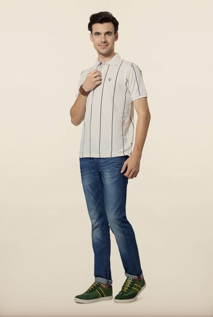 Allen Solly White Wimbledon Polo T shirt Allen Solly White Wimbledon Polo T shirt