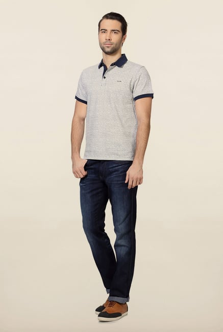 Van Heusen White Printed T Shirt Van Heusen White Printed T Shirt