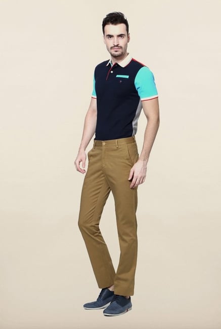 Allen Solly Khaki Casual Trouser Allen Solly Khaki Casual Trouser