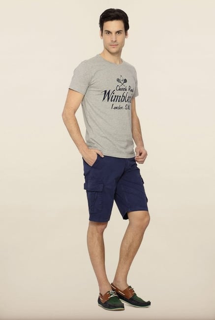 Allen Solly Grey Printed T shirt Allen Solly Grey Printed T shirt