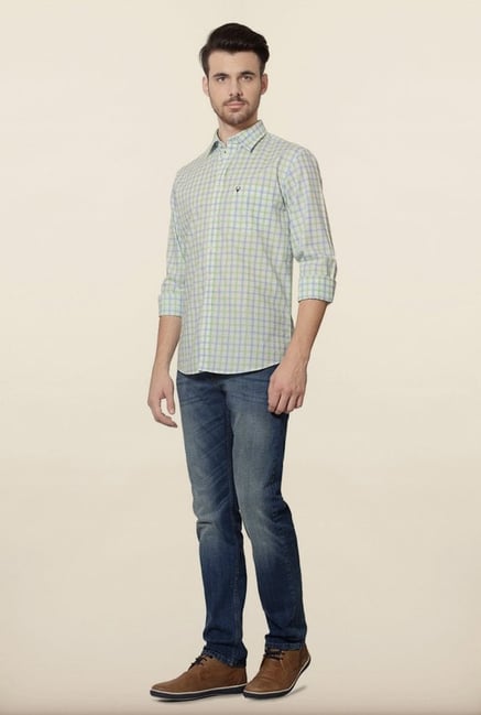 Allen Solly White Checks Casual Shirt Allen Solly White Checks Casual Shirt
